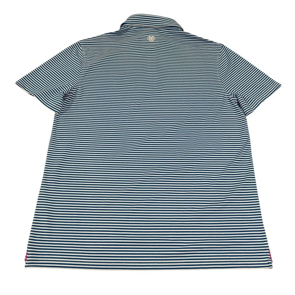 G/FORE All Play Stripe Golf Polo Men's L CHC 1930 Logo NWT